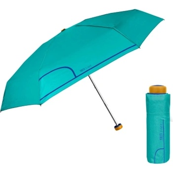 Дамски мини сгъваем неавтоматичен чадър Perletti Time 26414, Тюркоаз