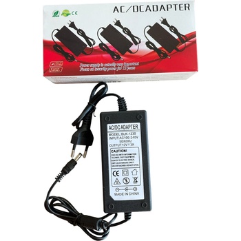 Foxgood Захранващ адаптер 12V 3A за видеонаблюдение BLK-1230 (1806-3a)