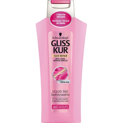 Schwarzkopf Gliss Kur Liquid Silk Gloss šampón pre lámavé vlasy bez lesku 400 ml