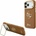GUESS PU Grained 4G Logo Stand Camera Frame Задний Чехол за iPhone 17 Pro Max Brown Guess | Kafyav | МЪЖЕ | UNI