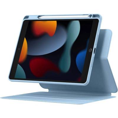 Baseus Minimalist Series Magnetic Protective Case - полиуретанов калъф с отделящ се кейс за iPad 9 (2021), iPad 8 (2020), iPad 7 (2019) (син)