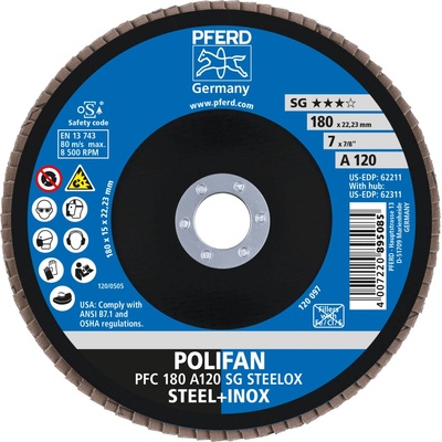 Pferd lamelový brúsny kotúč 180 mm A120 67712185
