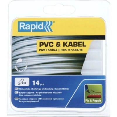 Tyčinka RAPID, 12x94 mm, PVC a káble, 14 ks, tavná, tavné lepidlo, náplň do tavnej pištole