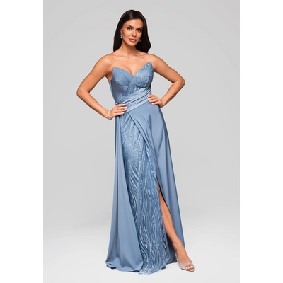 Edoti Evening dress LA-OM-DL svetlomodrá