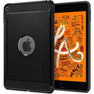 Spigen Rugged Armor Case - удароустойчив силиконов (TPU) калъф за iPad mini 5 (2019) (черен)