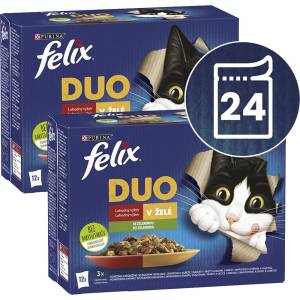 FELIX Капсули FELIX Fantastic DUO, вкусен избор с зеленчуци в желе 24 x 85 г