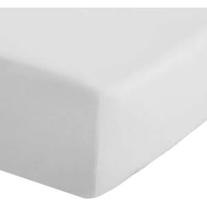 Catherine Lansfield Бял еластичен чаршаф от перкал 150x200 cm Easy Iron Percale - Catherine Lansfield (BD/18277/W/KFDX/WH)