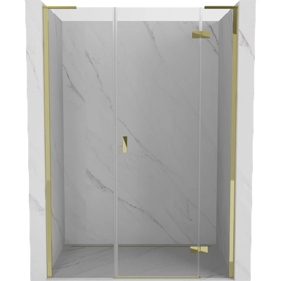Mexen Mist-H L десни подвижни врати за душем кабина 140 см, прозрачни, златни - 8A5L-140-001-50-00-P (8A5L-140-001-50-00-P)