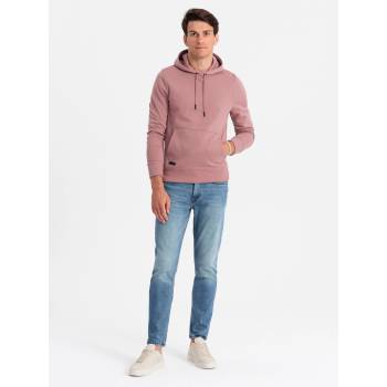 Ombre Clothing Мъжки памучен суитчър BASIC с качулка Ombre Clothing Ombre Clothing | Rozov | МЪЖЕ | S