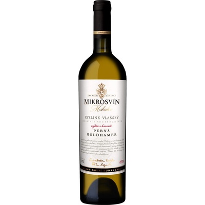 Mikrosvín Ryzlink vlašský pozdní sběr Perná Goldhamer 2022 12,5% 0,75 l (čistá fľaša)