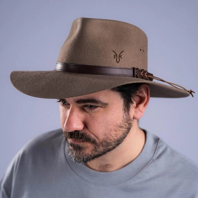 Statesman The Big Australian australský klobouk z merino plsti s koženou ozdobou – Zboží Mobilmania