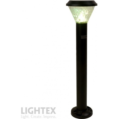 Lightex LED соларен градински стълб DEA 1.5W 3000K-6500K+RGB 150lm IP65 черен батерия 3.7V 1200mAh h630mm с дистанционно Lightex (514AL0002304)
