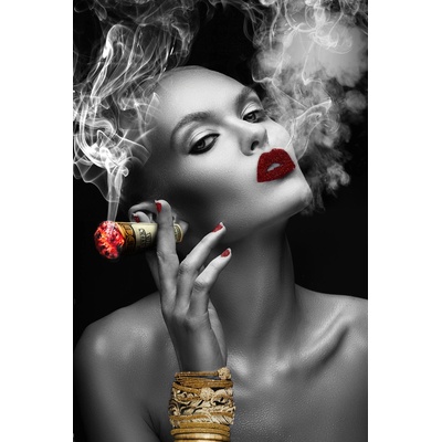 imageLAND СТ. КАРТИНА smoking beauty with red lips (700284)