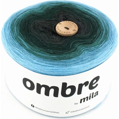 MILA Příze OMBRE Classic 1200m/3nitky M007R- Hlubina moře II.