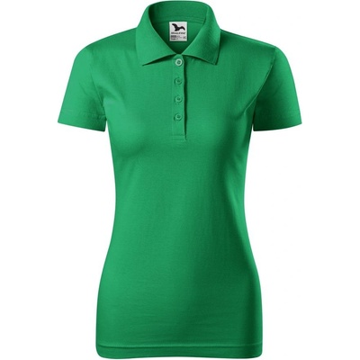 MALFINI Hladká dámska polokošeľa Single J. Stredne zelená