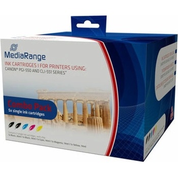 MediaRange Мастило за Canon Pixma iP8700/iP8750/MG6300/MG6350/MG7100/MG7150/MG7500/MG7550, BK/C/M/Y - MRCP550C551 - MediaRange - CLI-551 - Неоригинално, Заб. : 550 брой копия, 12.5 ml капацитет (MRCP550C551)
