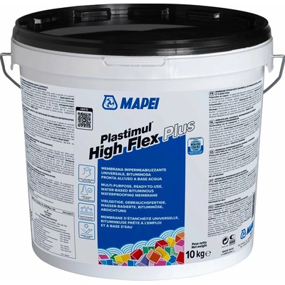 MAPEI Plastimul High Flex Plus bitúmenová hydroizolačná emulzia proti vlhkosti a vode 10 kg Čierna