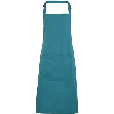 Premier PR154 Zástěra s laclem a kapsou na břiše Colours modrá teal