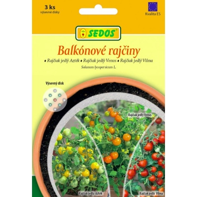 RAJČIAK BALKÓNOVÝ Azték+Venus+Vilma 3x výsevný disk