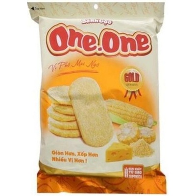 One One rýžové kracker s kukuřici příchutí 118g (BANH GAO NGO)