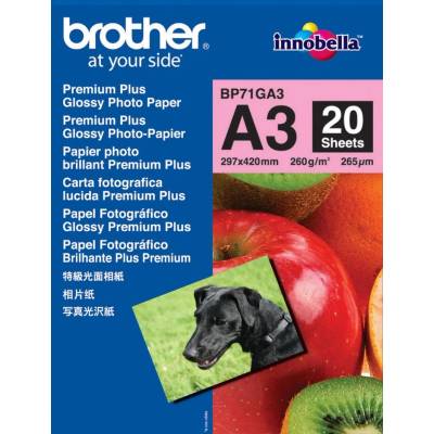 Brother BP-71GA3 Glossy photo inkjet 260g-m2 A3 20 sheets 1-pack (BP-71GA3)