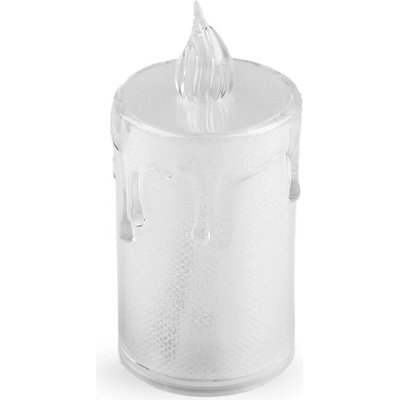 LED svíčka na baterky Ø3,6 cm, velké, 2 (8 cm) transparent teplá