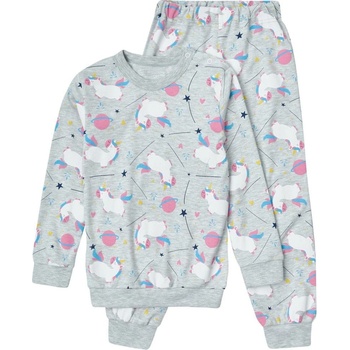 Garnamama dievčenské pyžamo sivá
