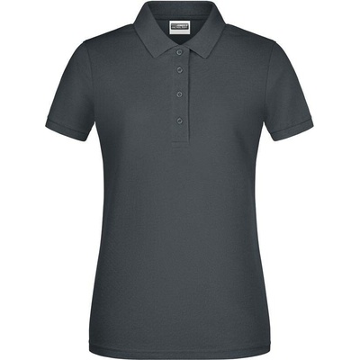 James & Nicholson JN 8009 Dámske piqué polo z bio bavlny šedá Graphite
