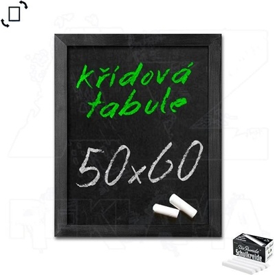 A-Z Reklama CZ CHBBL50x60 Woodboard nástěnná dřevěná křídová tabule černě lakovaná 50 x 60 cm