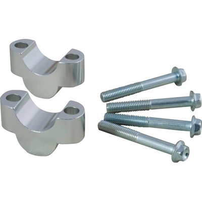 RTECH sada na zvýšení řídítek + 20 mm průměr 22 mm vč. šroubů stříbrná