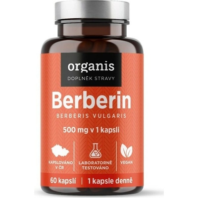 Organis Berberín extrakt 97% 500 mg 60 kapsúl