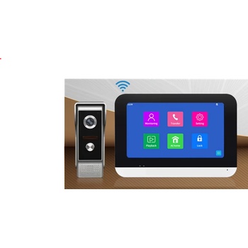 Veria Смарт 7" видеодомофон с монитор PST-DB10 - Tuya, WiFi/PoE, 1080p, нощно виждане, дистанционно отключване