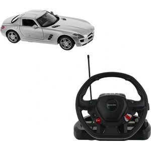 Rastar Детска играчка Rastar - Кола Mercedes-Benz SLS, с волан контролер, 1: 14, сива (47600-8) - baby