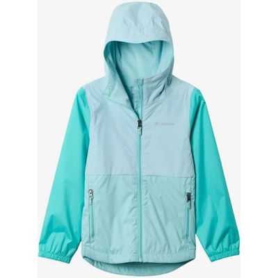 Dívčí bunda Columbia Rainy Trails III Fleece Lined Jacket - spray/marine light/dolphin