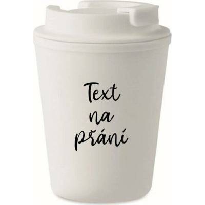 Giftie TEXT NA PŘÁNÍ bílý termohrnek 300 ml