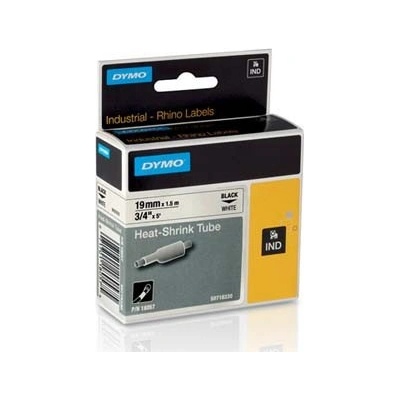Dymo Rhino 18057, S0718330, 19mm x 1,5m čierna tlač / biely podklad, originálná páska