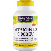 Healthy Origins Vitamin D3 5000 IU x 360 softgel kapslí