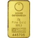 Münze Österreich zlatá tehlička 2 g