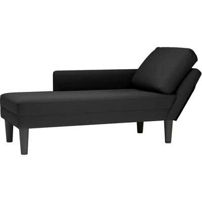 vidaXL s polštářem a područkou na pravé straně černá samet 11461.4009812