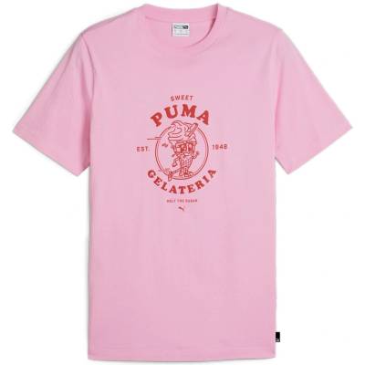 PUMA Мъжка тениска Puma Graphics Gelateria Tee T-Shirt Mens - Pink/Purp