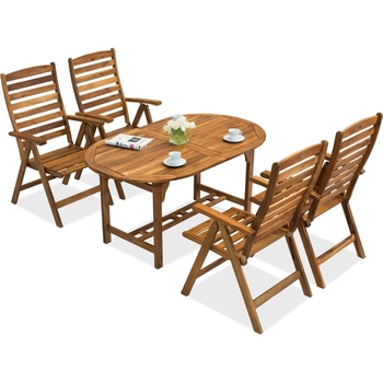 Garden Point Дървени мебели за градината Hanoi/Bombay 4 Garden Point (GAP149_4xGAP151)