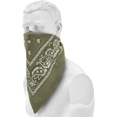 Šátek bandana western olivový