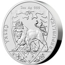 Česká mincovna Stříbrná dvouuncová mince Český lev stand 62,2 g