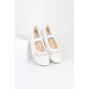 Cathay moda dívčí baleríny 8025-2 bílé