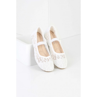 Cathay moda dívčí baleríny 8025-2 bílé