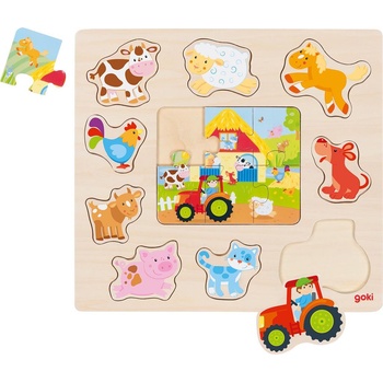 Image 1 of Goki Детски пъзел Goki - Животни от фермата (57371)
