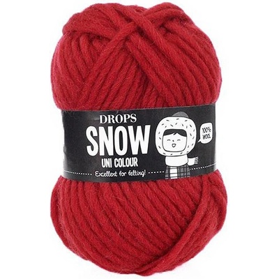 Příze DROPS Snow uni color 08 - červená