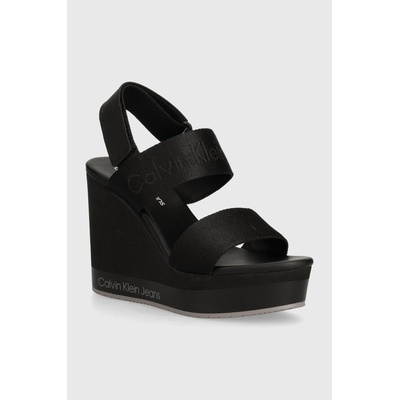 Calvin Klein Jeans Сандали Calvin Klein Jeans WEDGE SANDAL WEBBING IN MR в черно YW0YW01360 (YW0YW01360)