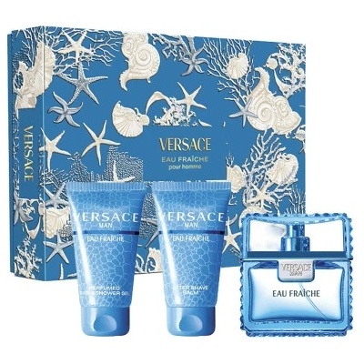 Versace Комплект за мъже Versace Man Eau Fraiche - Eau de Toilette 50 мл + Афтършейв балсам ASB 50 мл + Душ гел SG 50 мл