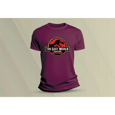 Sandratex dětské bavlněné tričko Jurassic Park 5 vínová